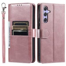 OEM - Mobilfodral f&ouml;r Samsung Galaxy S26 Plus 6 Kortfack Konstl&auml;der - Ros&eacute;guld