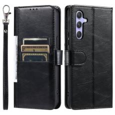 OEM - Mobilfodral f&ouml;r Samsung Galaxy S26 Plus 6 Kortfack Konstl&auml;der - Svart