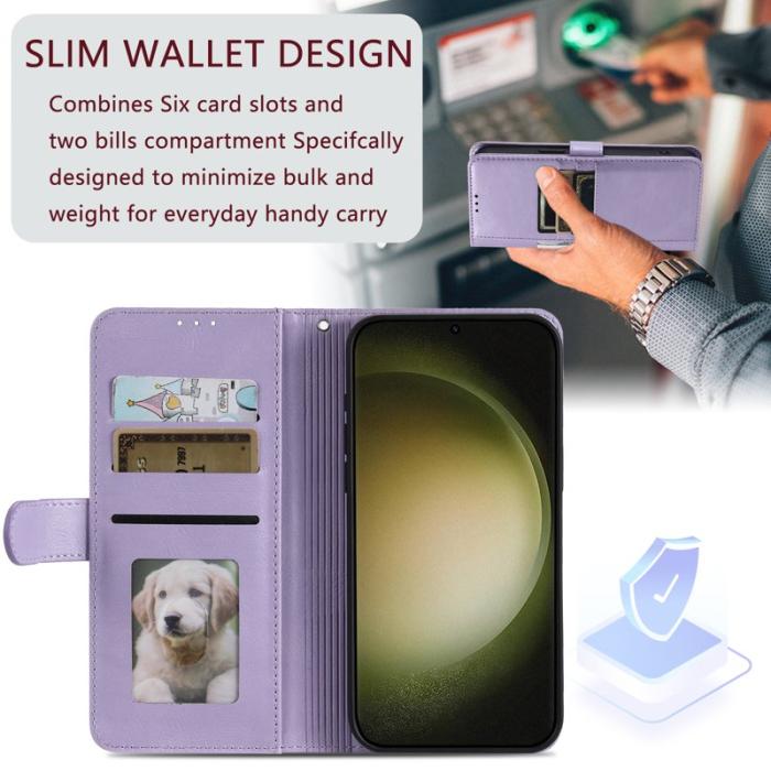 OEM - Mobilfodral för Samsung Galaxy S26 Plus 6 Kortfack Konstläder - Lila