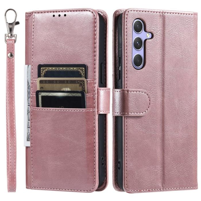 OEM - Mobilfodral för Samsung Galaxy S26 Plus 6 Kortfack Konstläder - Roséguld