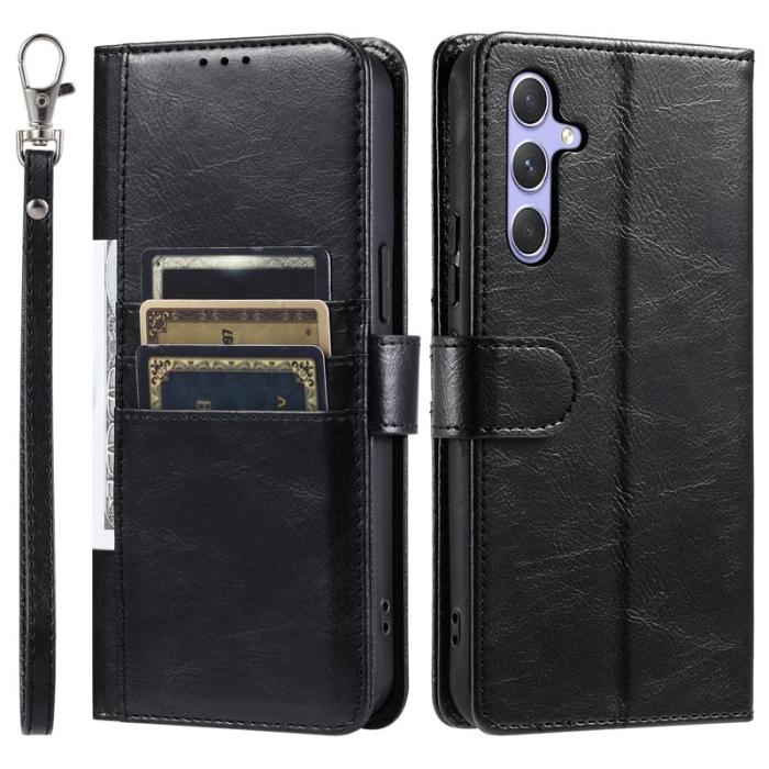 OEM - Mobilfodral för Samsung Galaxy S26 Plus 6 Kortfack Konstläder - Svart