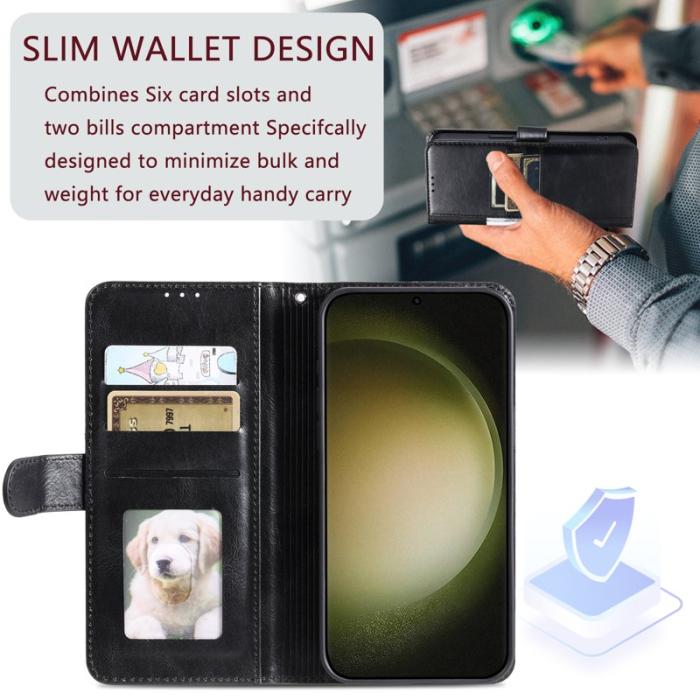 OEM - Mobilfodral för Samsung Galaxy S26 Plus 6 Kortfack Konstläder - Svart