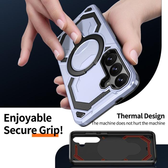 OEM - Mobilskal för Samsung Galaxy S26 Plus Magnetiskt Ring Kickstand Plast - Ljusblå