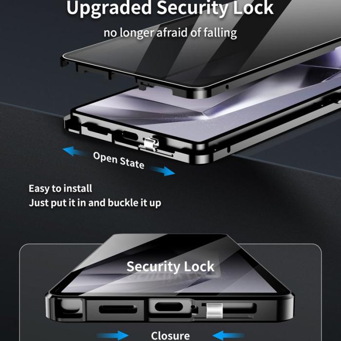 OEM - Mobilskal för Samsung Galaxy S26 Ultra Anti-Spy Tempererat glas - Ljuslila