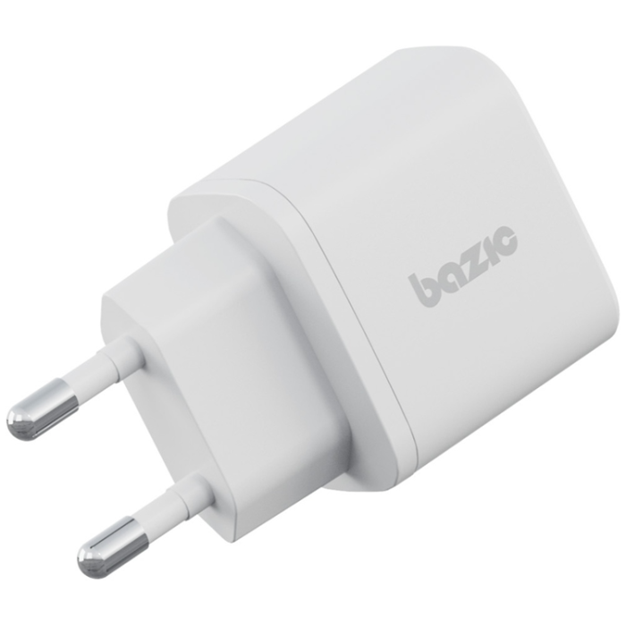 ENERGEA - Bazic Väggladdare USB-A Till USB-C Med USB-C Kable - Vit