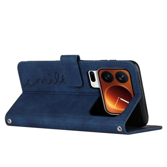 A-One Brand - Xiaomi 17 Pro Max Konstläder Plånboksfodral Imprinted Heart Pattern