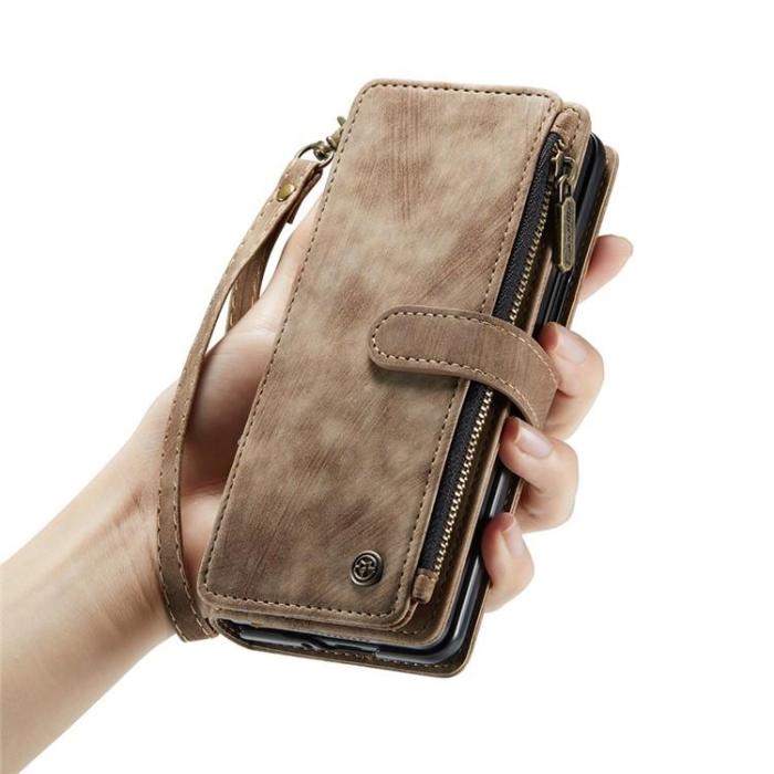 Caseme - CASEME Galaxy Z Fold 5 Plånboksfodral C30 Zipper - Brun
