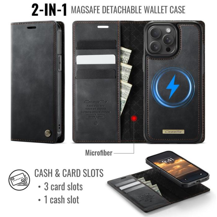 Caseme - CASEME C49 Fodral för iPhone 13 Pro 6.1 tum - Svart