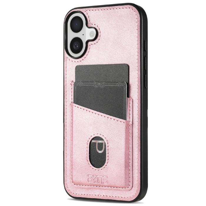 AZNS - AZNS K1 Series iPhone 16 Plus Fodral KonstLäder - Roséguld