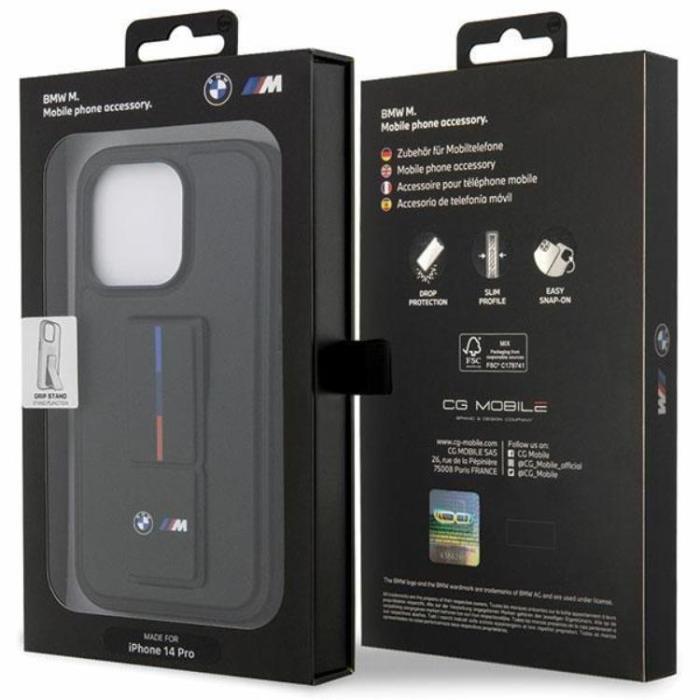 BMW - BMW iPhone 14 Plus Mobilskal Grip Hot Stamp - Svart