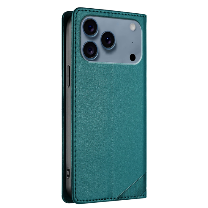A-One Brand - iPhone 17 Pro Max Plånboksfodral Punk Style Imprinted - Mörkgrön