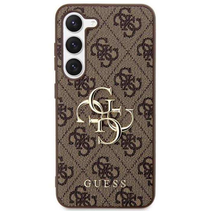 Guess - Guess Mobilskal till Galaxy S23 FE Big Metal Logo - Brun