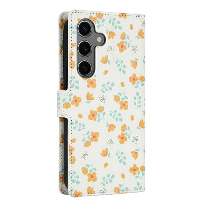 A-One Brand - Galaxy S25 Plus - S24 Plus Plånboksfodral Rhombic Floral A3