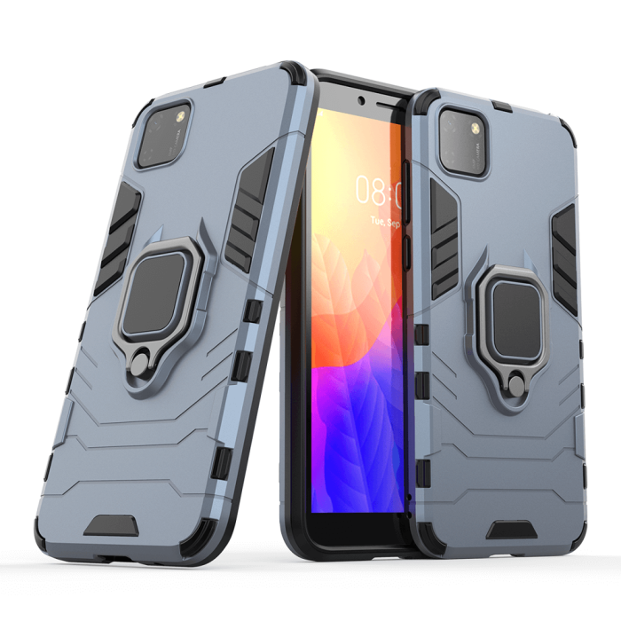UTGATT1 - Rugged Kickstand Skal till Huawei Y5p - Blå