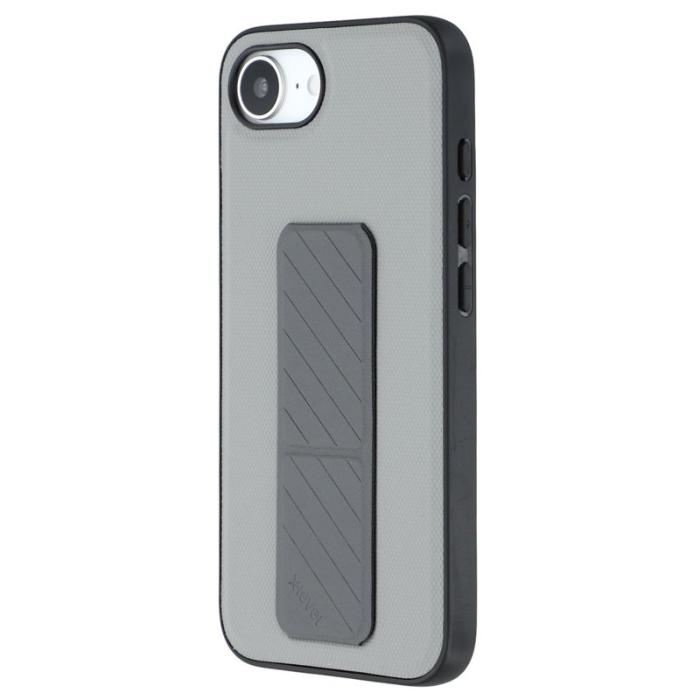 X-Level - X-LEVEL iPhone 16e Fodral med Ställ TPU + PU Skydd - Grå