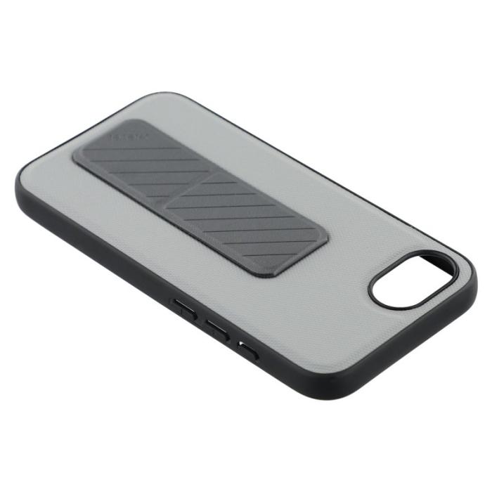 X-Level - X-LEVEL iPhone 16e Fodral med Ställ TPU + PU Skydd - Grå
