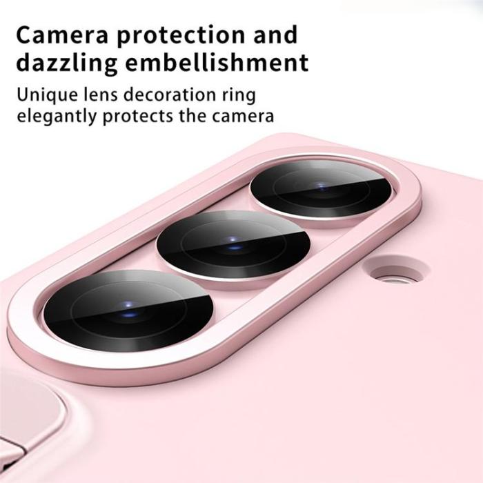 A-One Brand - Mobilskal För Galaxy Z Fold 8 Kortfack Kickstand med Skärmskydd - Rosa