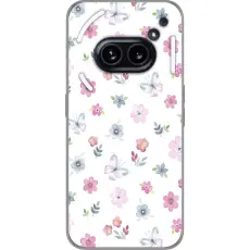 Gustaf - Mobilskal till Nothing Phone (2a) med Blommor och fj&auml;rillar