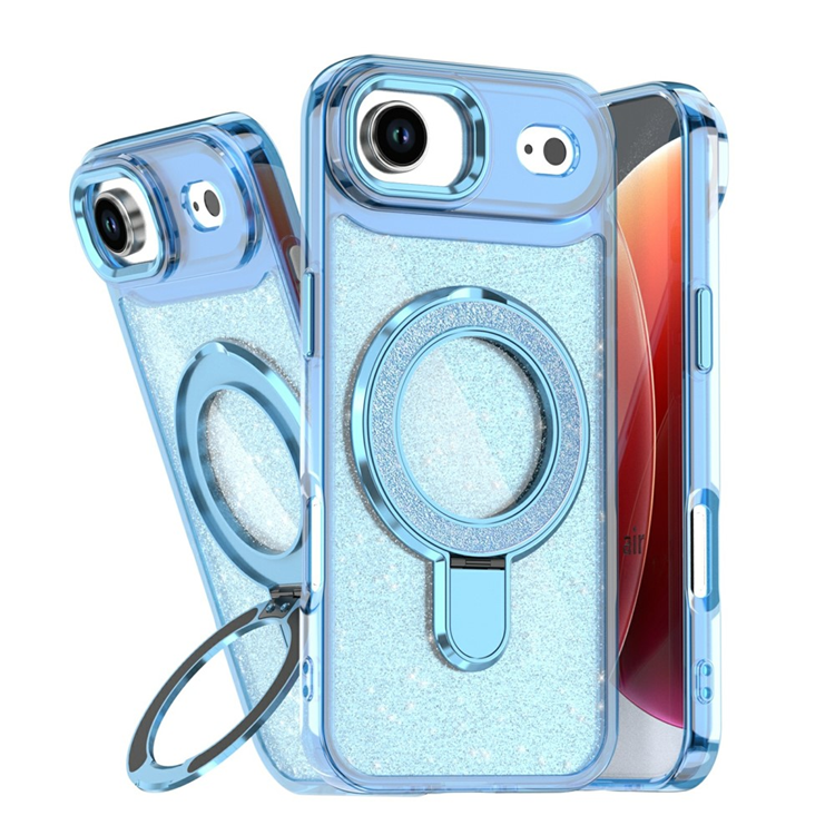 iPhone Air Mobilskal Glitter Design TPU + PC Kickstand - Blå | 2353 | AlltMobil
