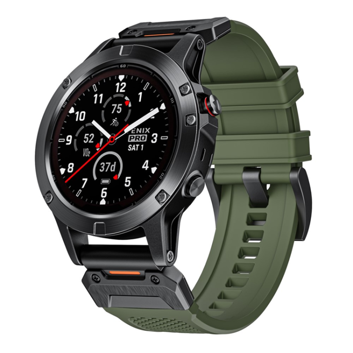 A-One Brand - Garmin Fenix 8 (47mm) Armband Silikon - Grön