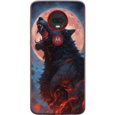 iSecrets - Genomskinligt Skal kompatibel med Motorola Moto G7 Plus med Ylande varg