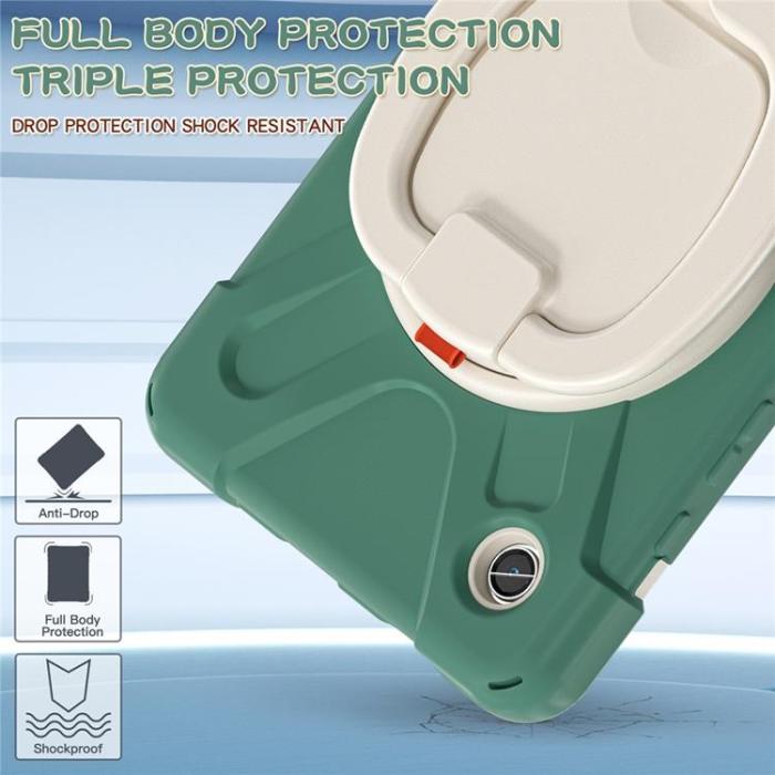 A-One Brand - Galaxy Tab A9 Skal Kickstand Handle Grip - Emerald Grön