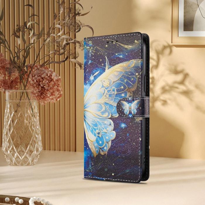 OEM - Samsung Galaxy S26 Ultra Fodral Konstläder Mönster - Stor Fjäril
