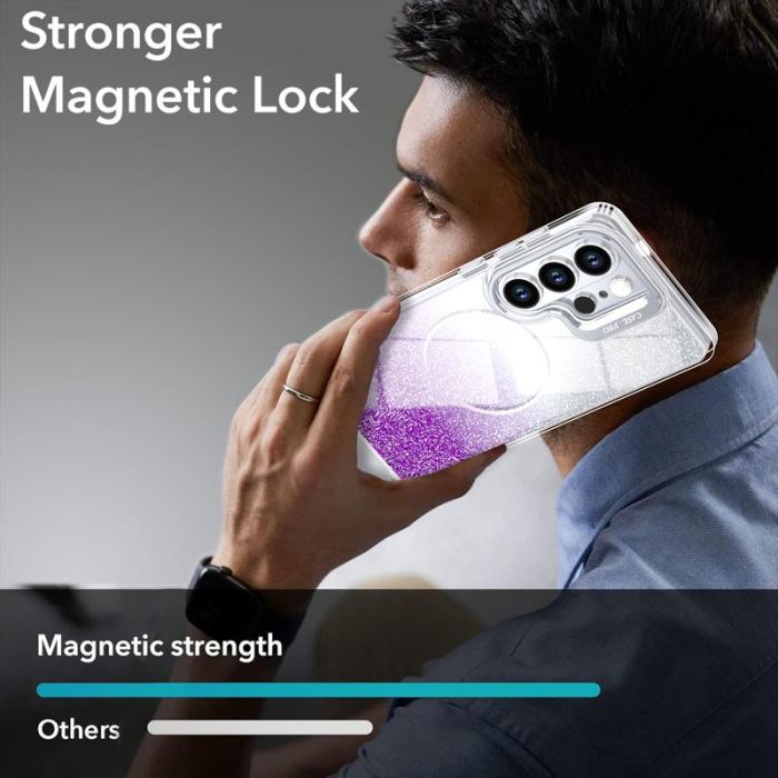 OEM - Samsung Galaxy S26 Ultra Skal Magnetiskt Gradient Glittrigt Skydd - Lila