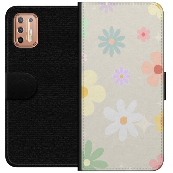 iSecrets - Plånboksfodral till Motorola Moto G9 Plus med fejdande blommor