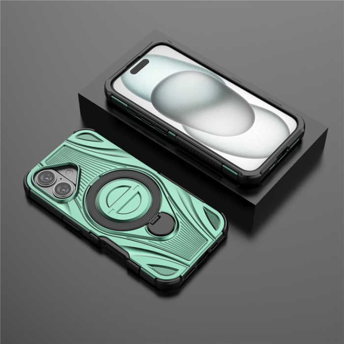 A-One Brand - iPhone 16 Mobilskal MagSafe Magnetic Kickstand - Grön