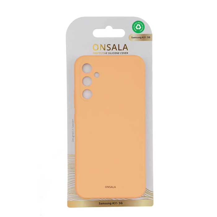 Onsala - Onsala Galaxy A35 5G Mobilskal Silikonkänsla - Apricot