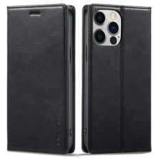 LC.imeeke - LC.IMEEKE iPhone 13 Pro Max Pl&aring;nboksfodral RFID - Svart