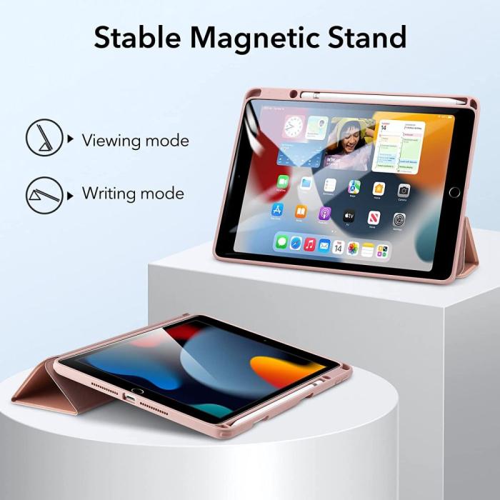 UTGATT - ESR Rebound Hybrid Fodral iPad 10.2 2019 / 2020 / 2021 - Frosted Rosa