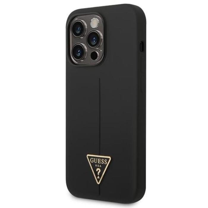 UTGATT1 - GUESS iPhone 14 Pro Max Skal Silicone Triangle - Svart