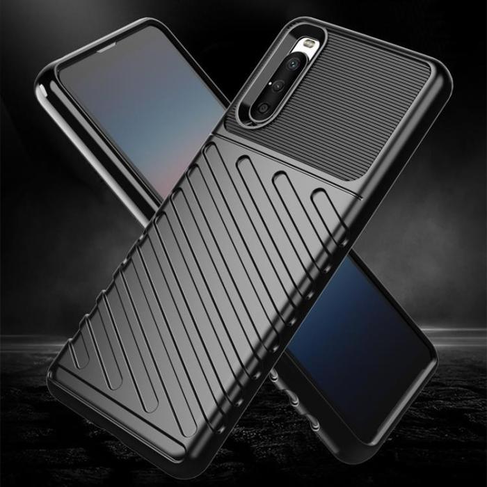UTGATT1 - Thunder Flexible Skal Sony Xperia 10 III - Svart