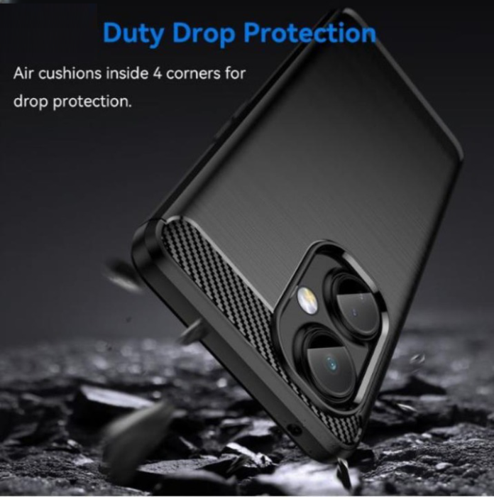 A-One Brand - OnePlus Nord CE 3 Lite Mobilskal Carbon Fiber - Svart