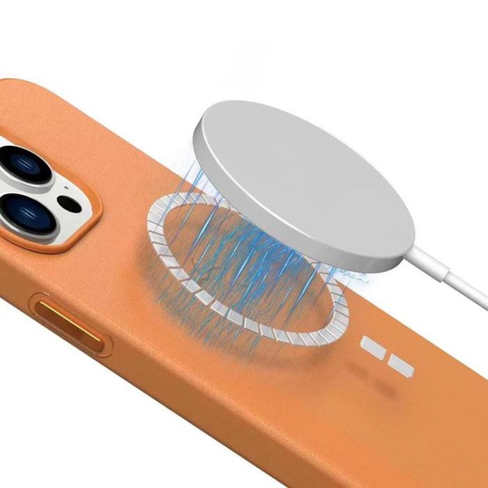 Boom of Sweden - Boom iPhone 13 Pro Max Skal Magsafe Äkta Läder - Lila
