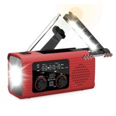 Pristar - Pristar Radio FM med Ficklampa 4000 mAh YX318 - Röd