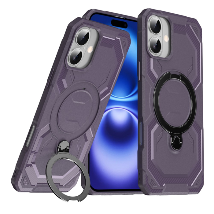 A-One Brand - iPhone 16 Plus Mobilskal MagSafe Kickstand TPU + PC - Lila