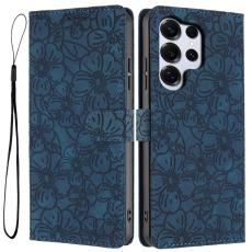 OEM - Samsung Galaxy S26 Ultra Pl&aring;nboksfodral Blomm&ouml;nster Konstl&auml;der St&auml;ll - Bl&aring;