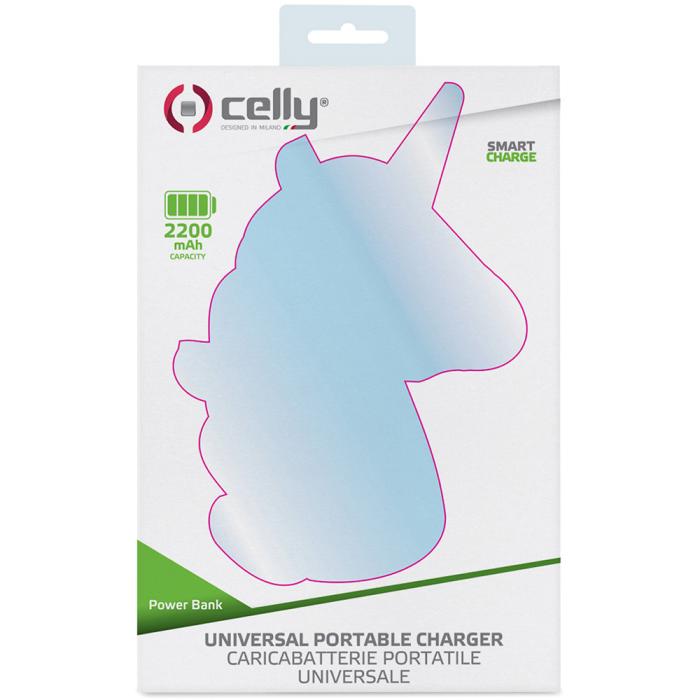 UTGATT4 - Celly PowerBank 2200 Emoji Unicorn