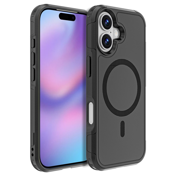 iPhone 17 Mobilskal MagSafe PC + TPU Anti-drop - Svart | 2353 | AlltMobil