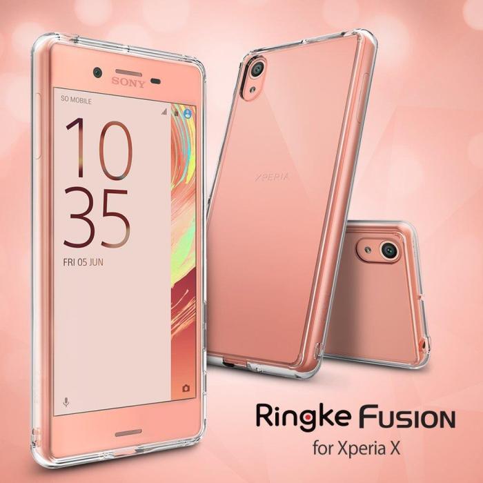 UTGATT5 - Ringke Fusion Shock Absorption Skal till Sony Xperia X - Grå