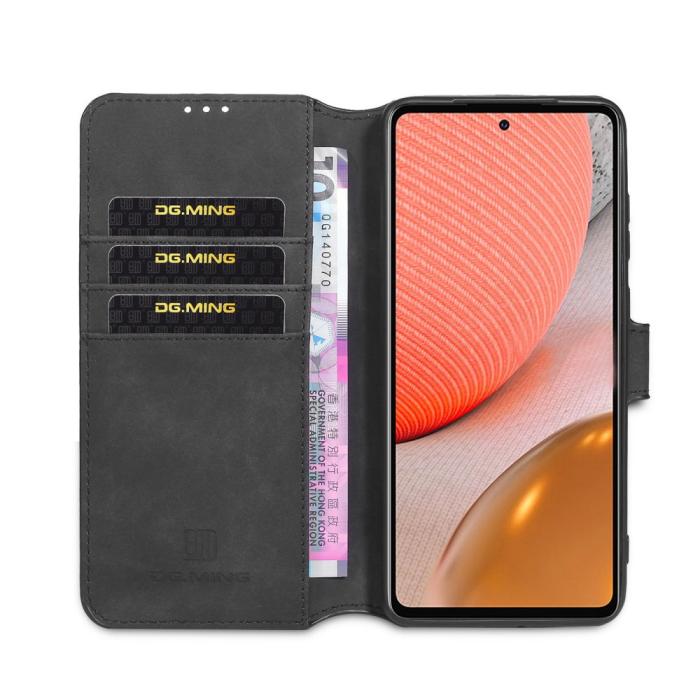 DG.MING - DG.MING Retro Plånboksfodral Galaxy A72 5G - Svart
