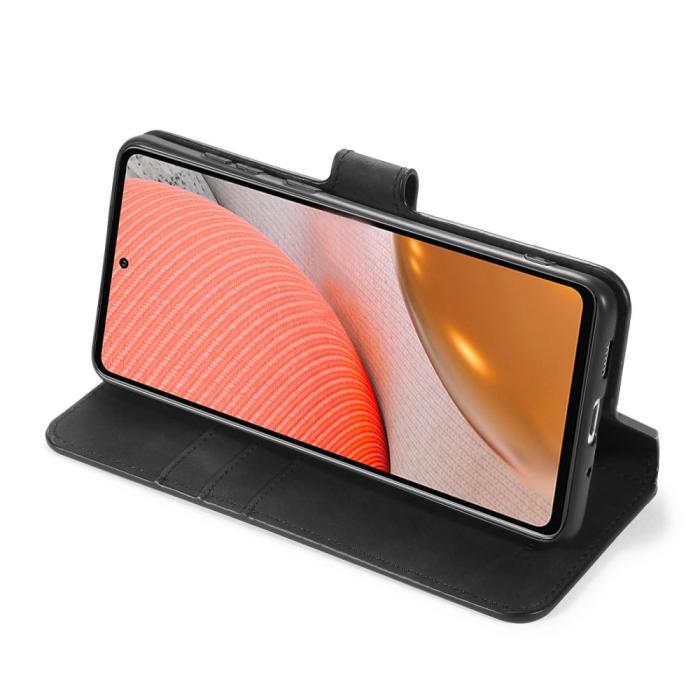 DG.MING - DG.MING Retro Plånboksfodral Galaxy A72 5G - Svart