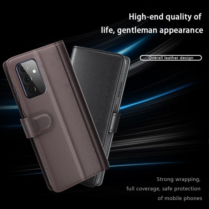A-One Brand - Äkta Läder Fodral till Galaxy A72 5G - Brun