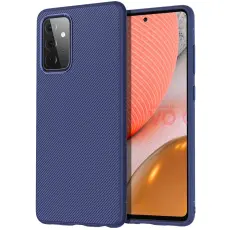 OEM - Twill Texture flexicase skal till Galaxy A72 5G - Bl&aring;