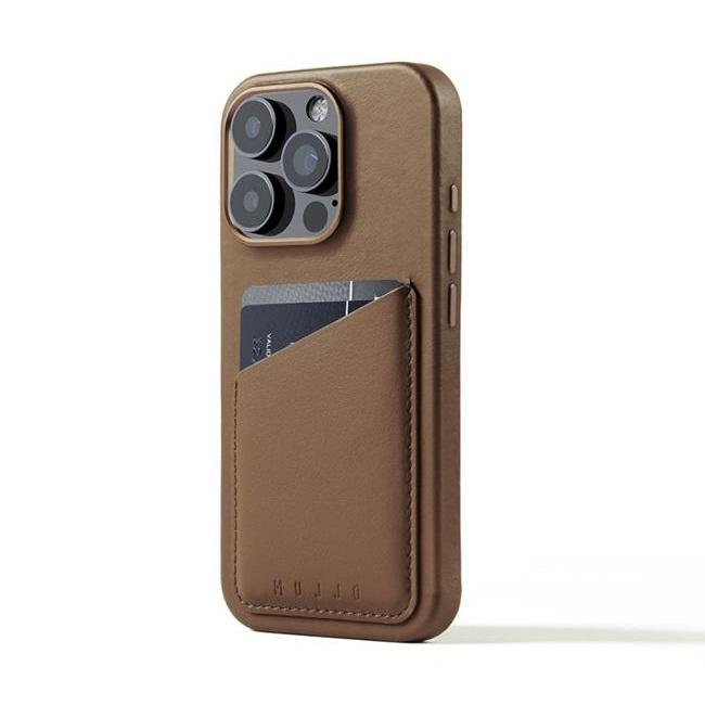 Mujjo iPhone 16 Pro Mobilskal MagSafe Korthållare - Tan | 2353 | AlltMobil