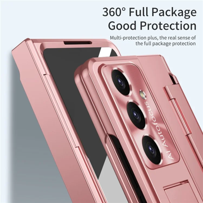A-One Brand - Galaxy Z Fold 7 5G Mobilskal med Skärmskydd Hinge - Rosa