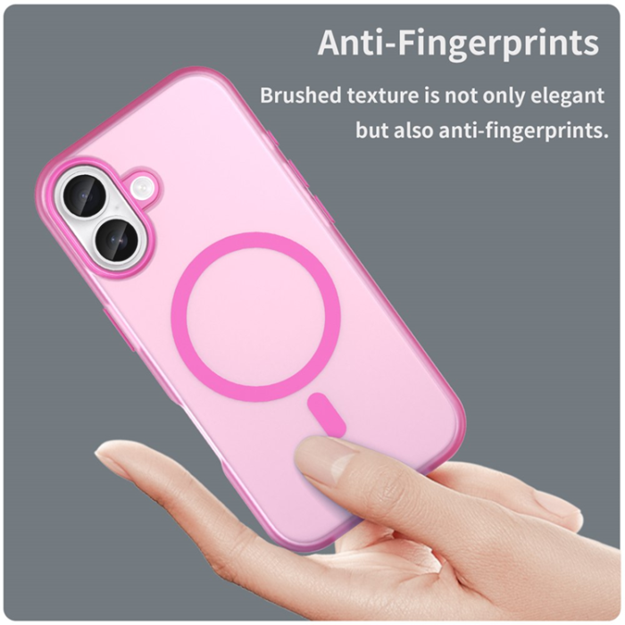 A-One Brand - iPhone 17 Mobilskal MagSafe Slim Matte Translucent - Rosa